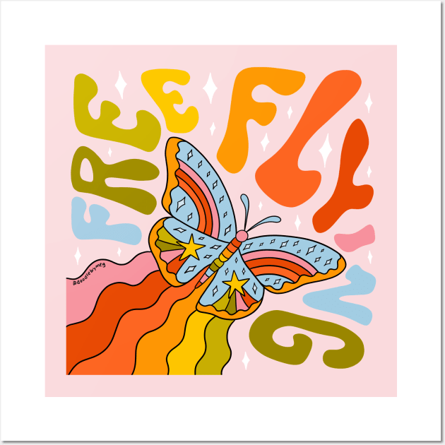 Free Flying Wall Art by Doodle by Meg